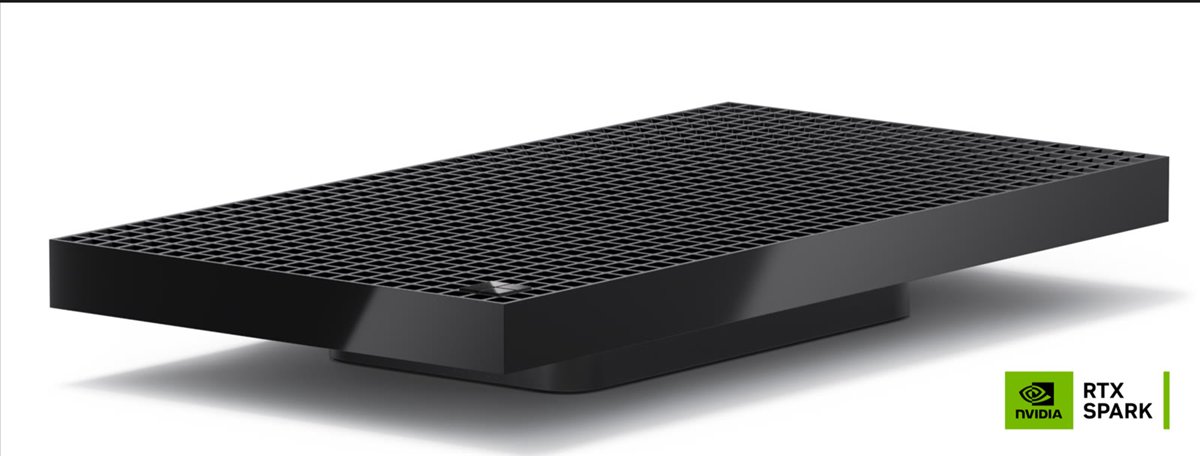 Microsoft's Surface RTX Spark Dev Box, a flat black desktop box